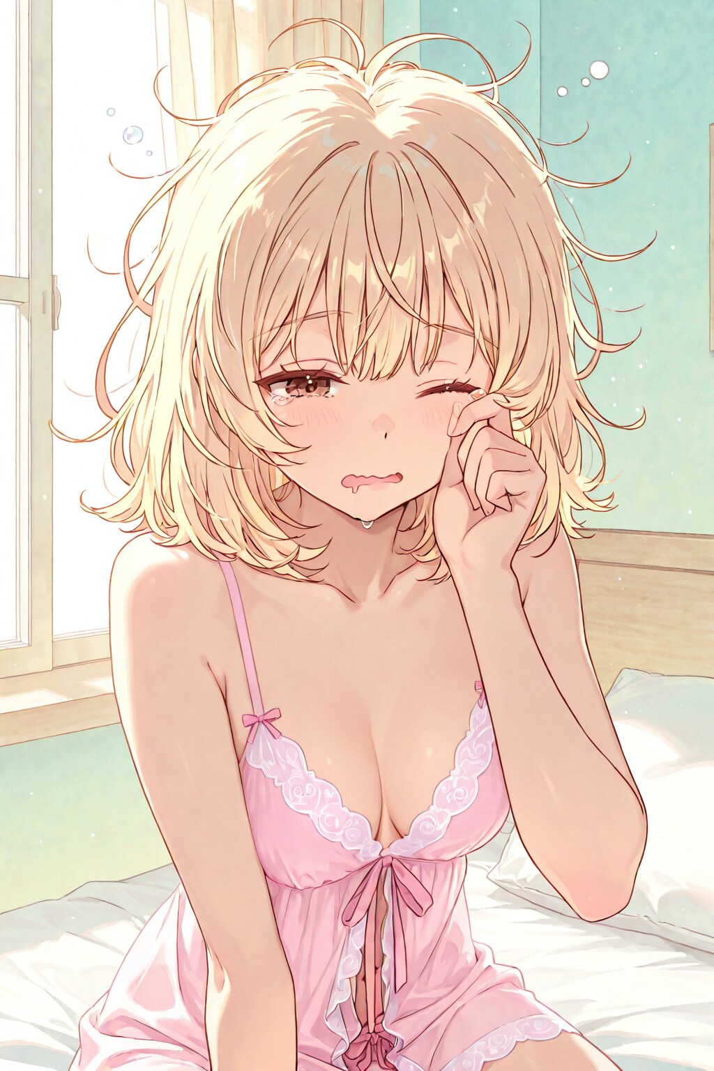 もお朝なの…ねむいよお