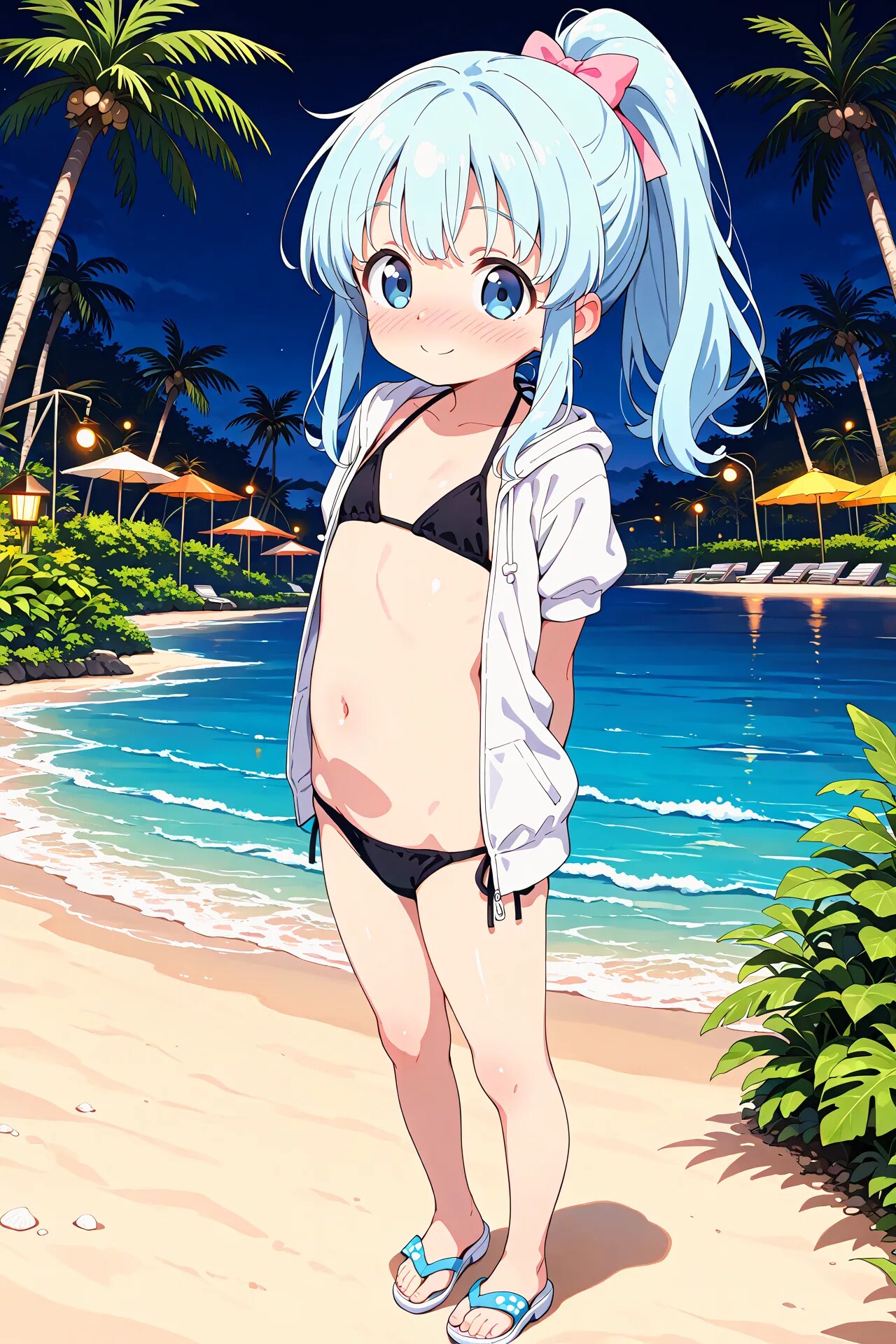あおいちゃんと夜の海