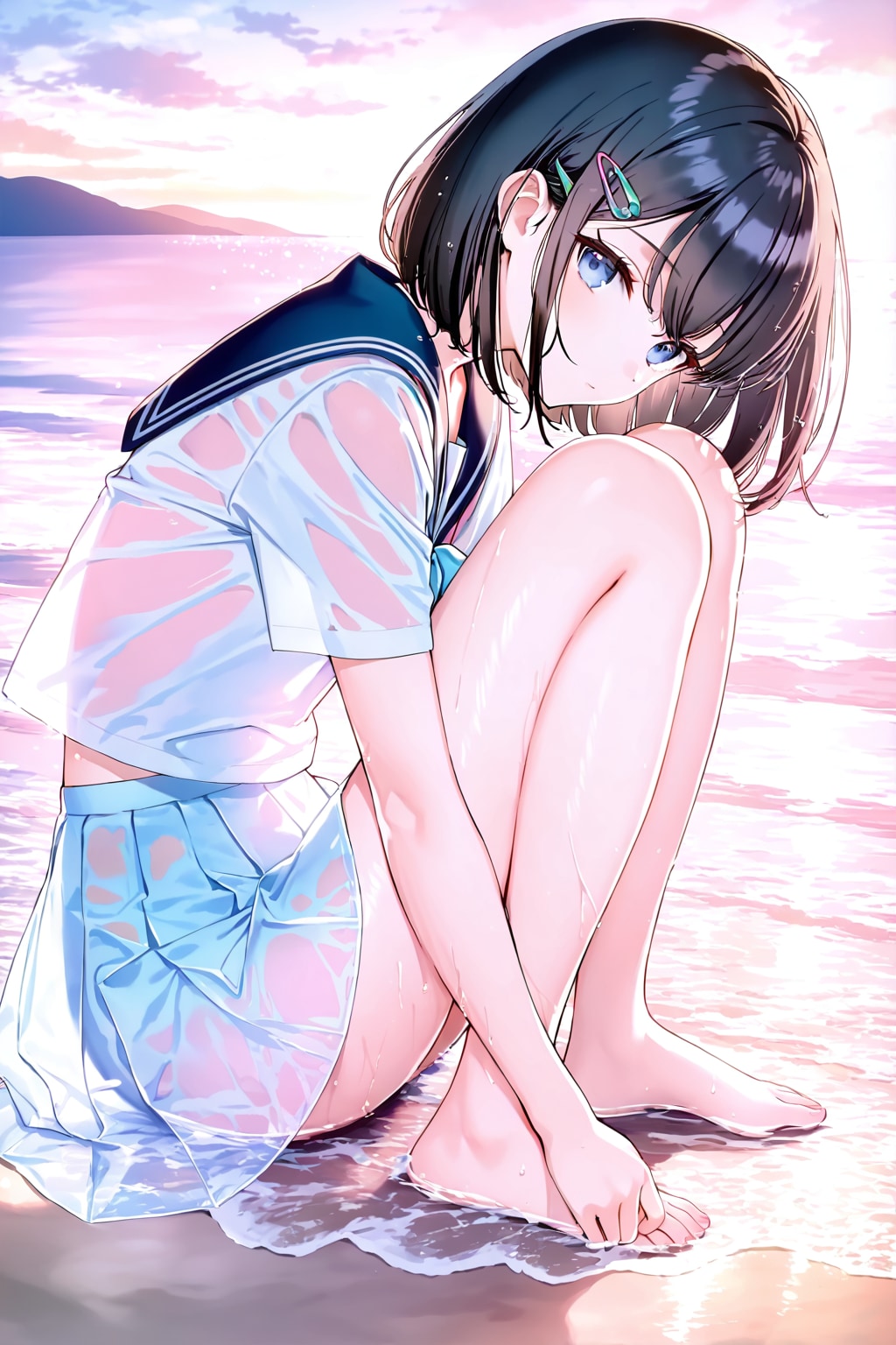 セーラー服と砂浜(LILAC)(17)