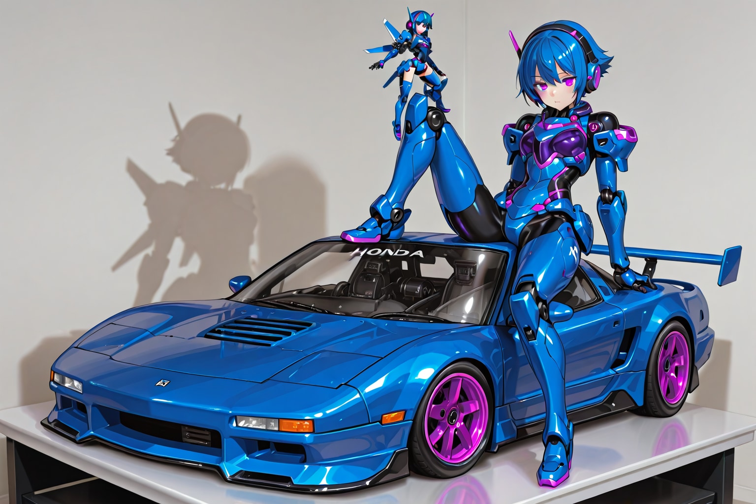 メカ娘フィギュアとNSXの模型 | の人気AIイラスト・グラビア