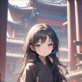 瞑想する小さな女の子 3枚目