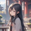 瞑想する小さな女の子 5枚目