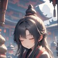 瞑想する小さな女の子 2枚目