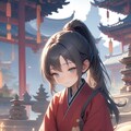 瞑想する小さな女の子 9枚目