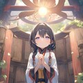 瞑想する小さな女の子 4枚目