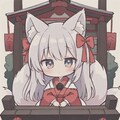 神社と狐耳の女の子 5枚目