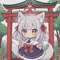 神社と狐耳の女の子 10枚目