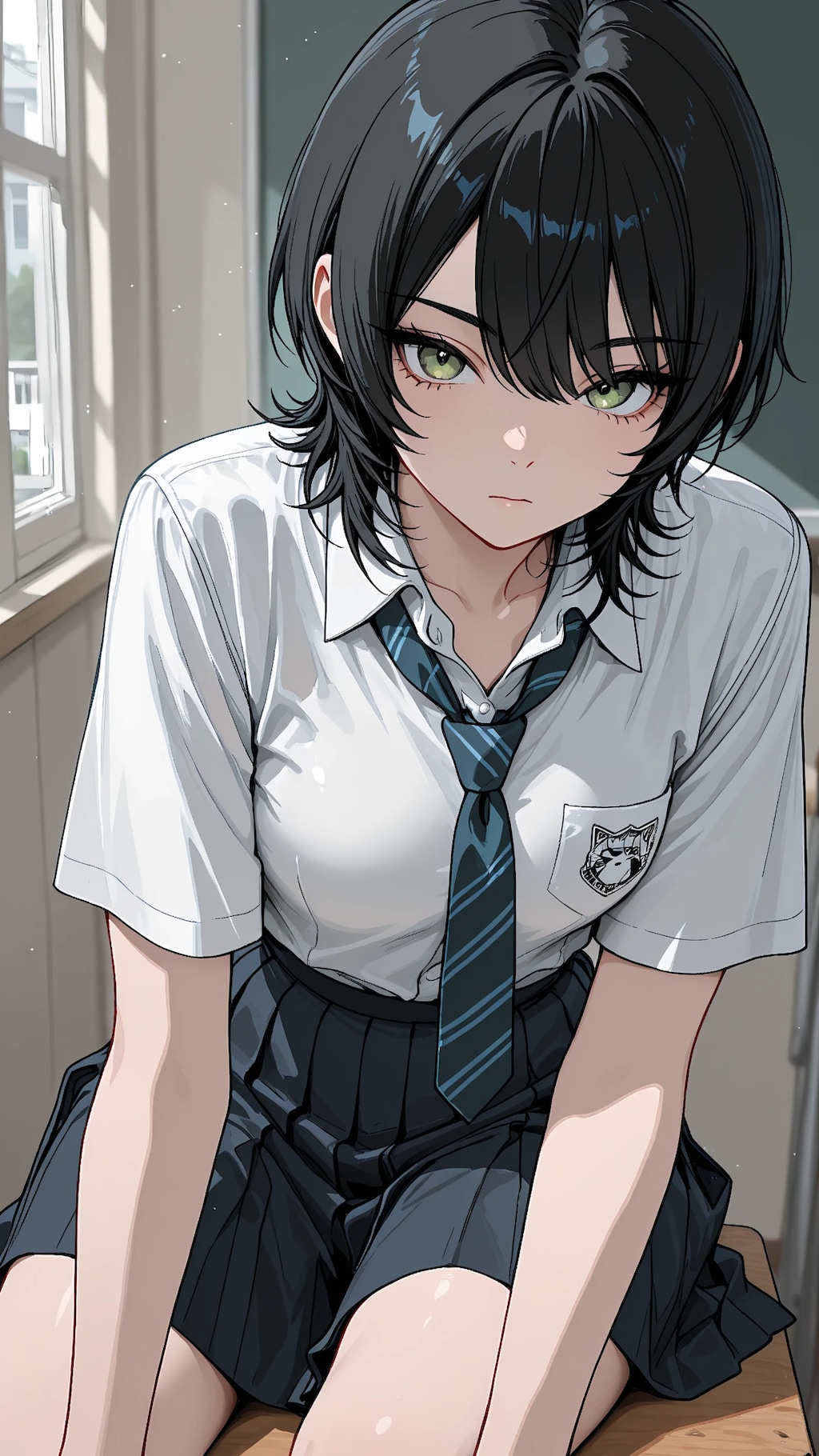 ウルフカットの女の子