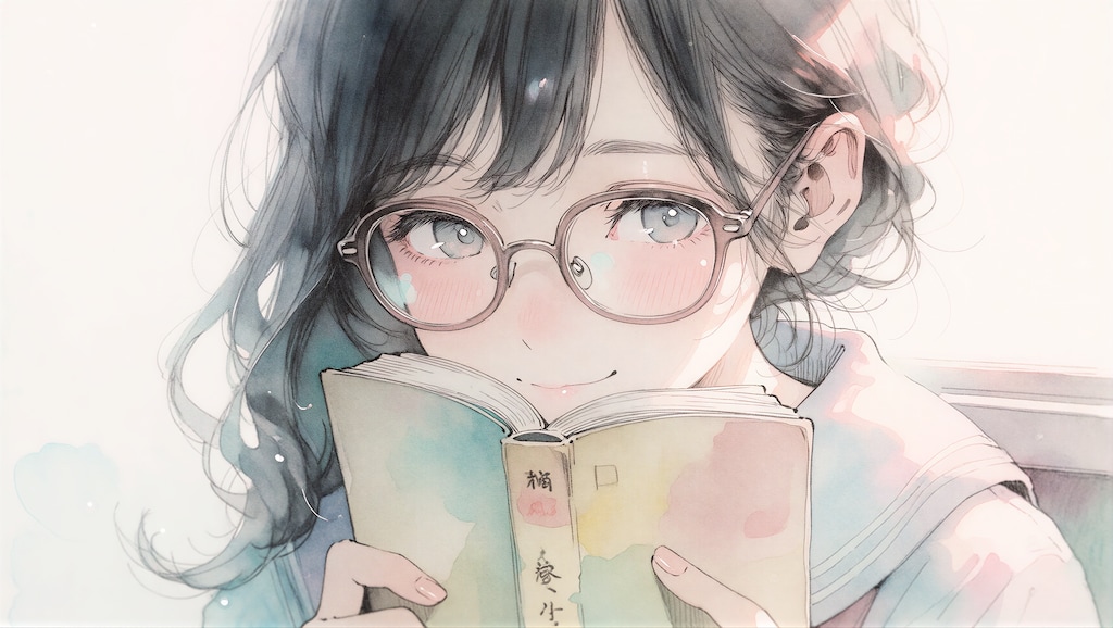 黒髪の眼鏡の女の子
