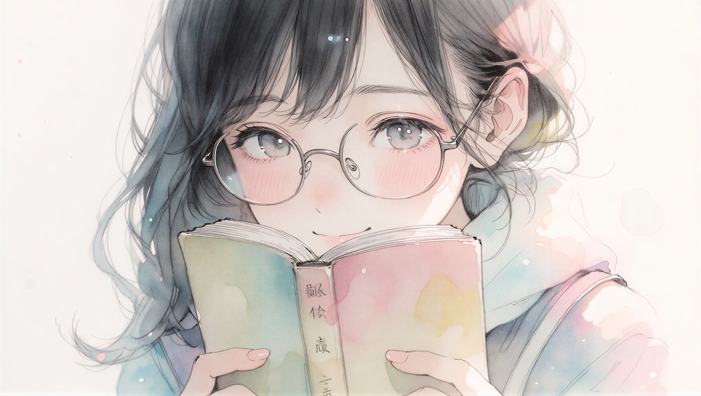 黒髪の眼鏡の女の子
