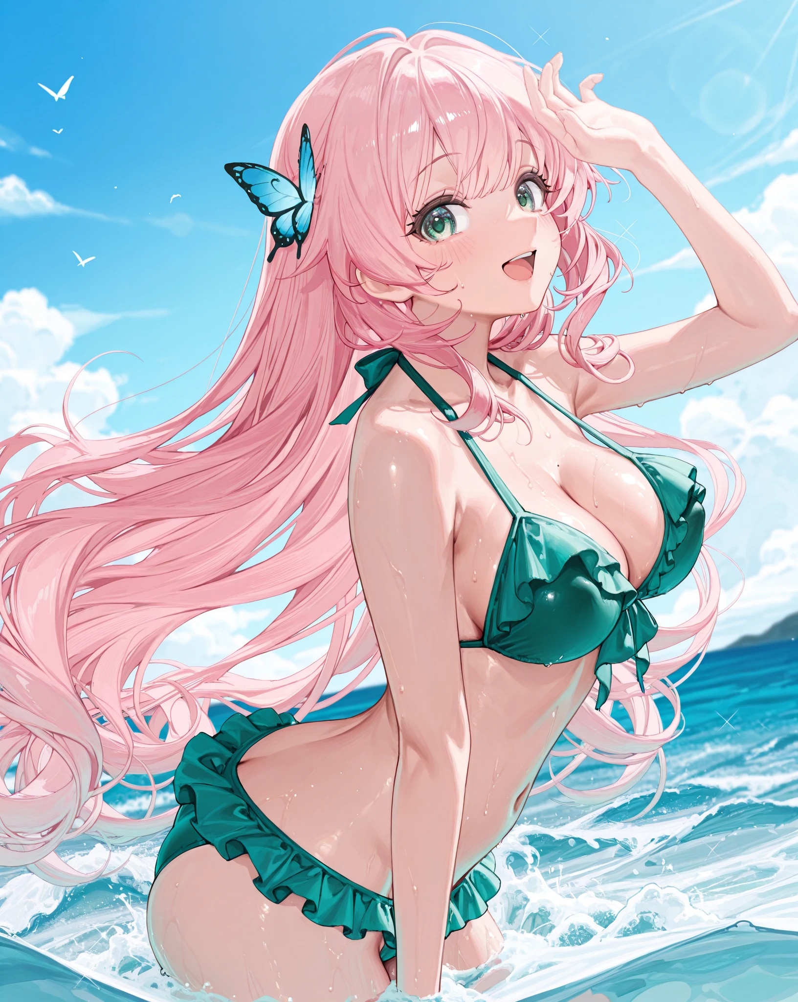 青い空、青い海