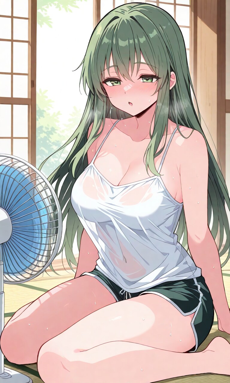 夏と扇風機と彼女