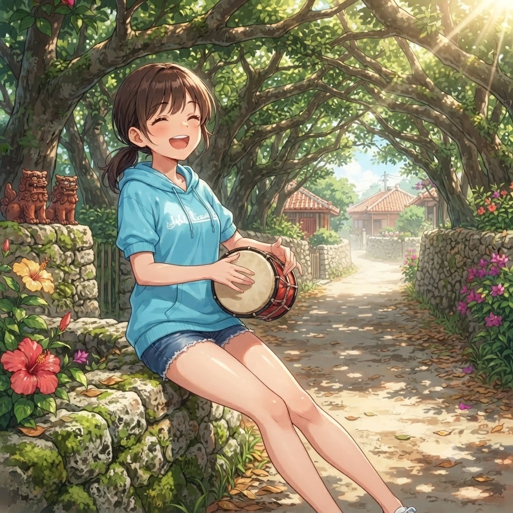 沖縄県：備瀬のフクギ並木（×）