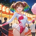 祭りを楽しむ新体操部 2枚目