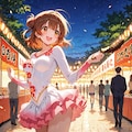 祭りを楽しむ新体操部 7枚目