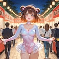 祭りを楽しむ新体操部 4枚目