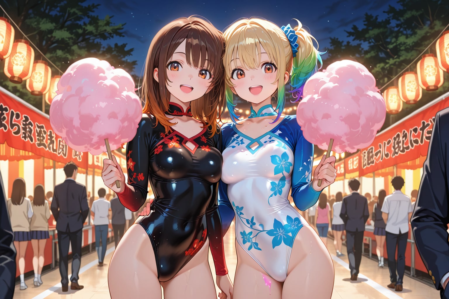 祭りを楽しむ新体操部