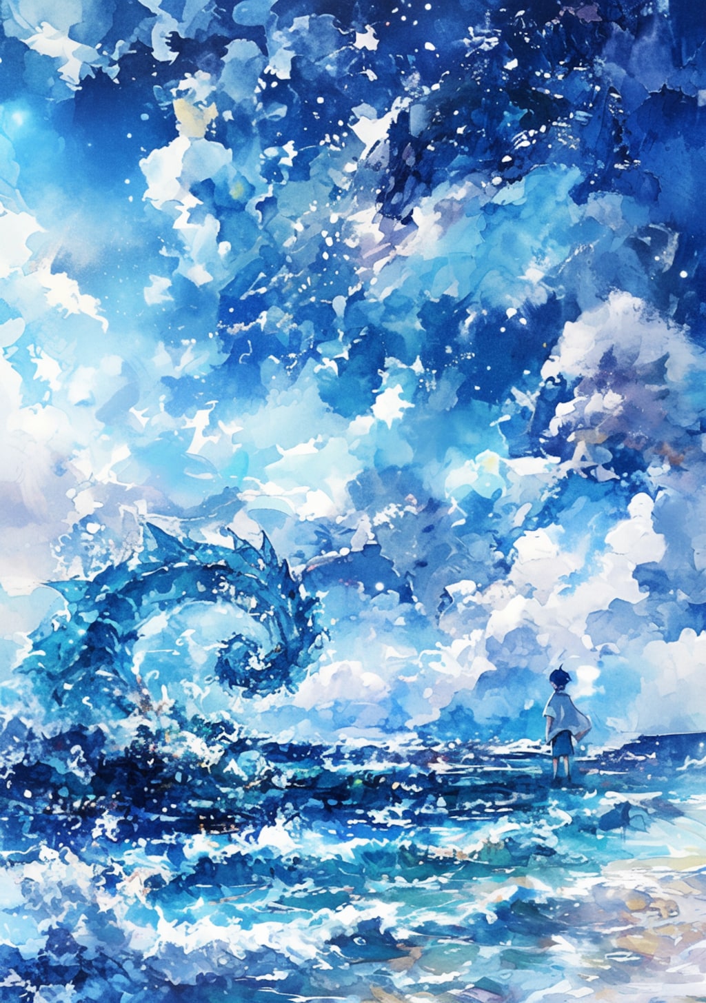 海水彩画