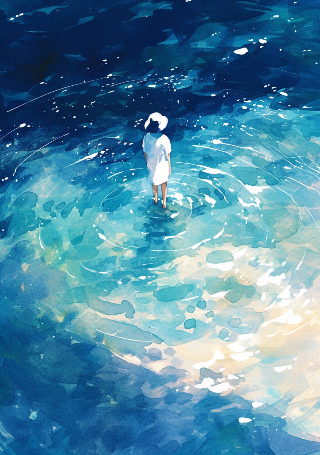 海水彩画