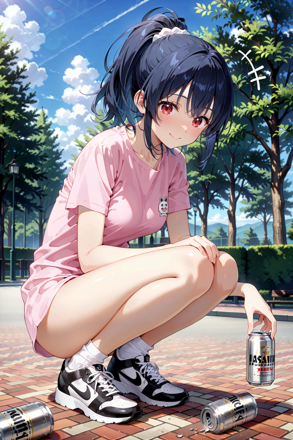 公園ビアガールは青春の味 Y731