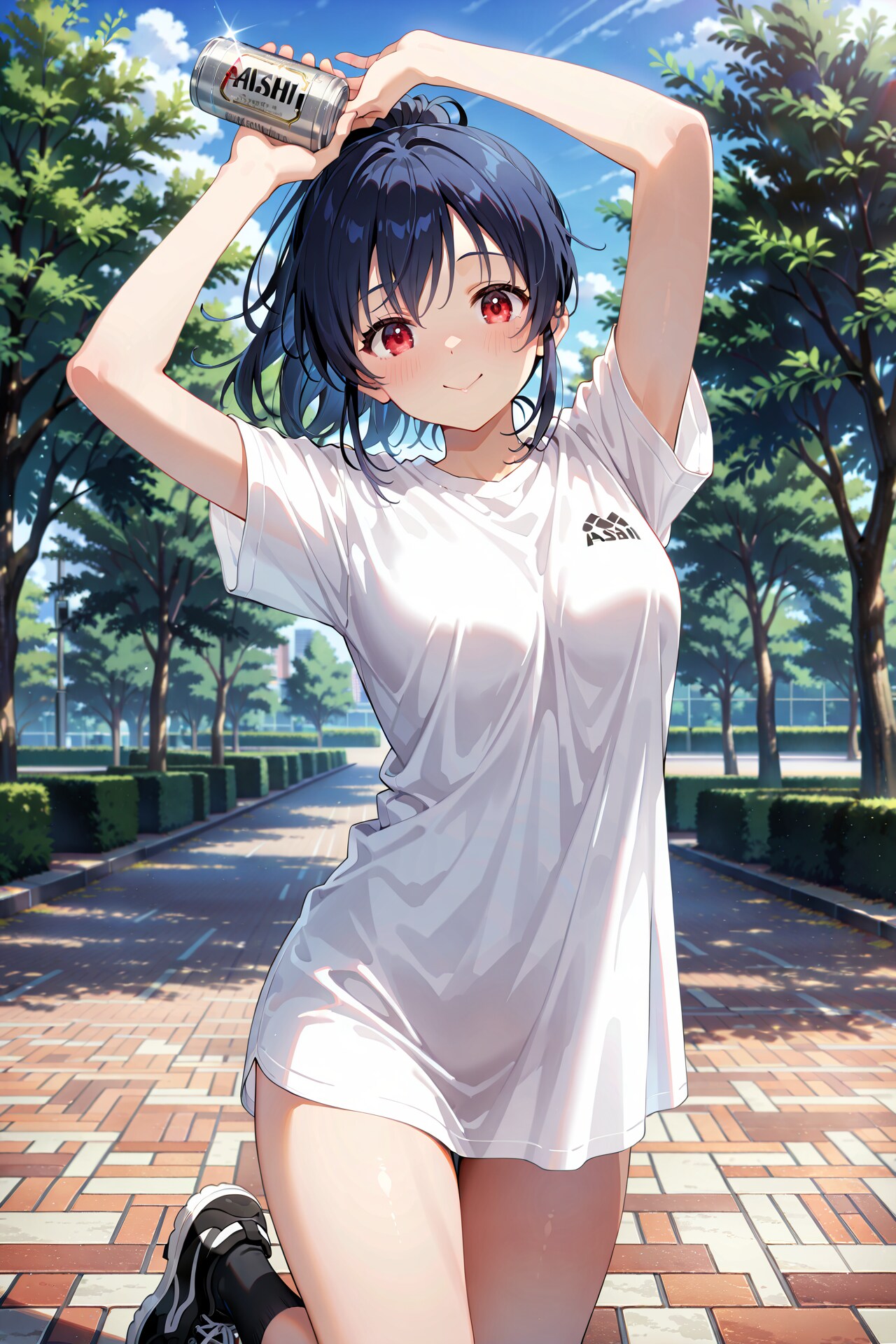 公園ビアガールは青春の味 Y731 | の人気AIイラスト・グラビア