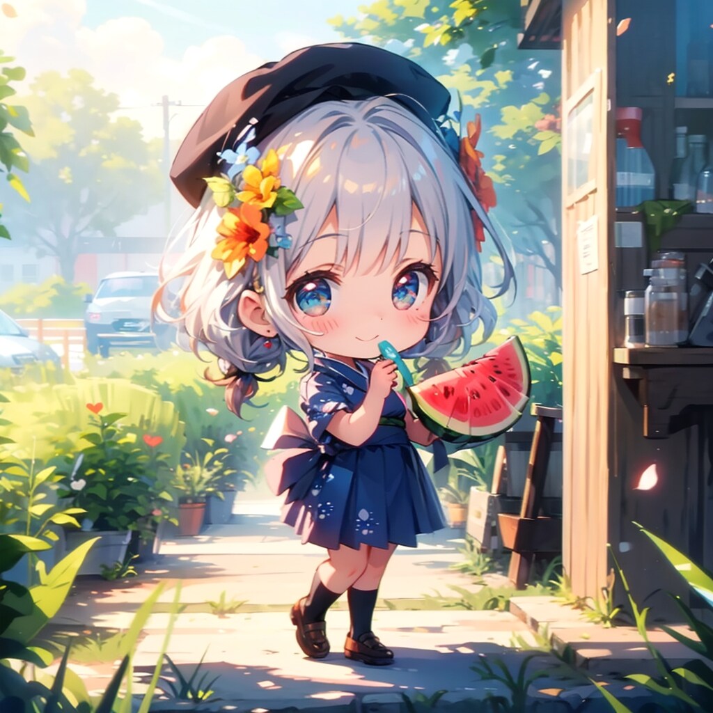 スプーンで、くりぬいて食べるんじゃよ。