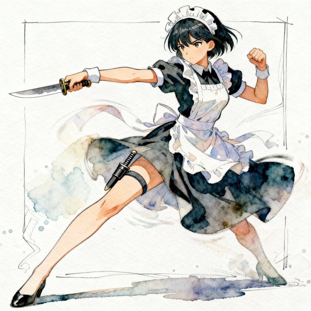 戦うメイドさん