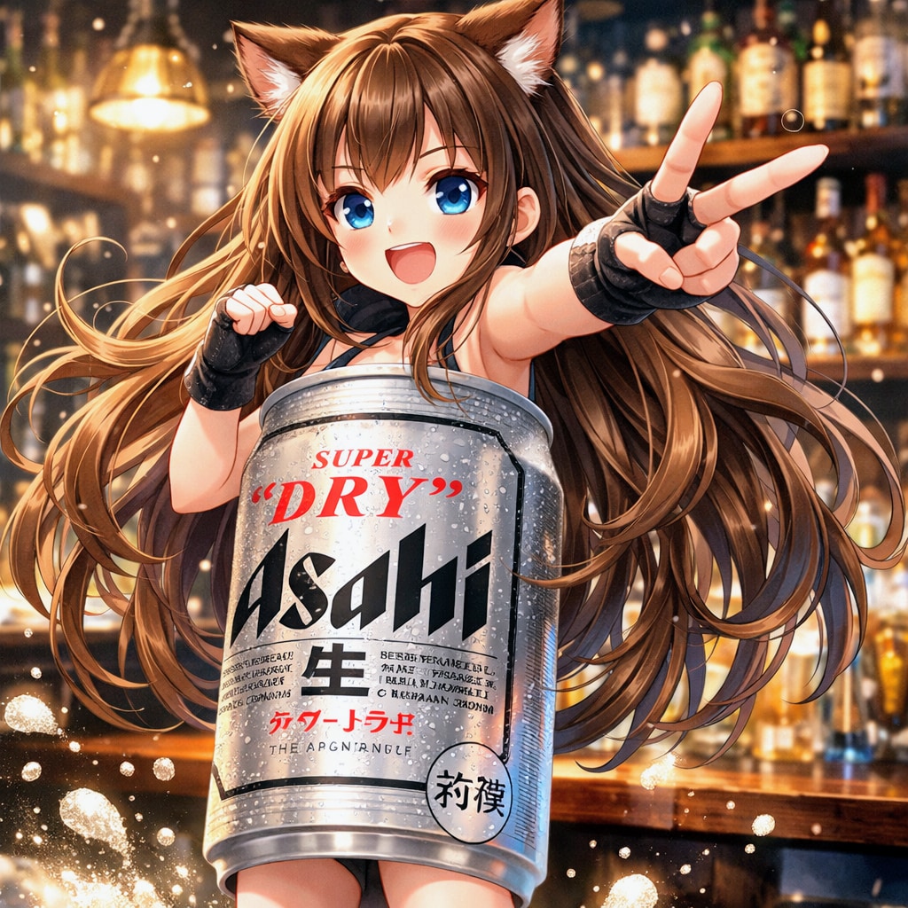 半ビール人の小さな女の子