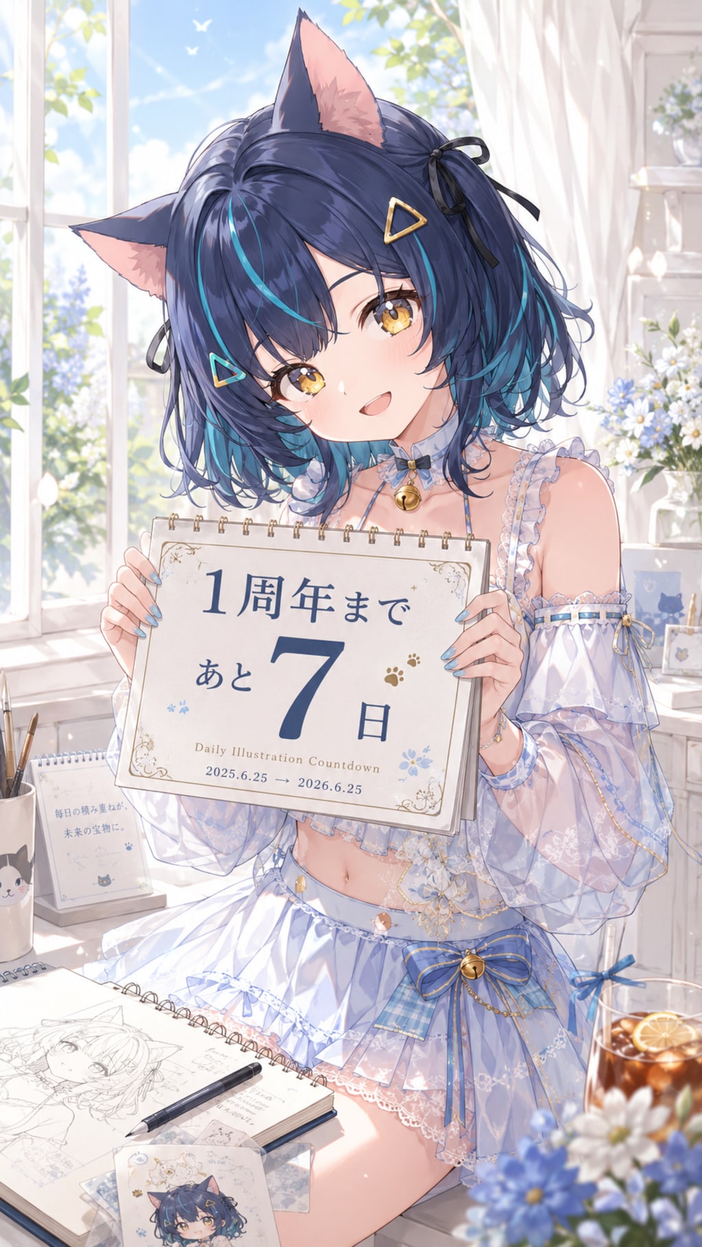 デイリーイラスト1周年カウントダウン