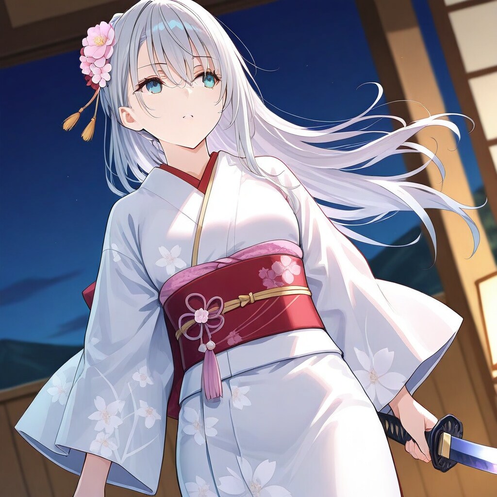 銀髪の侍