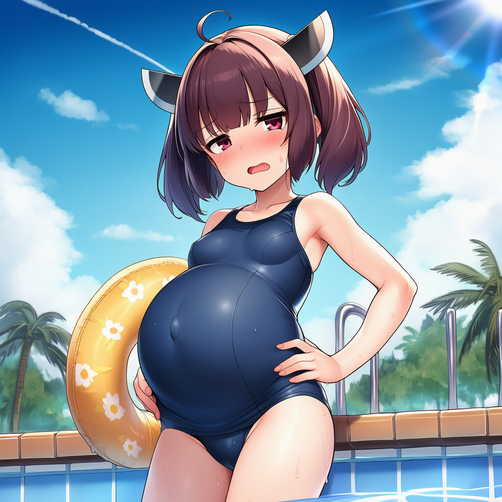 スク水きりたん（孕）