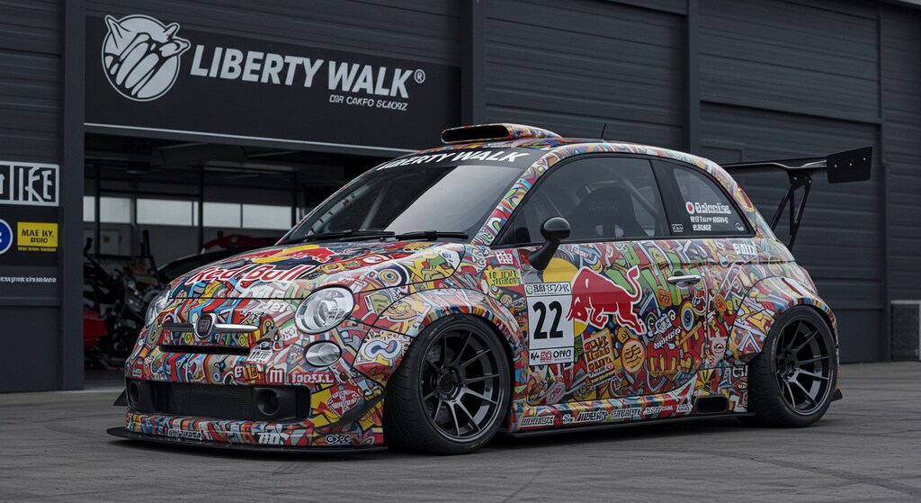 リバティーウォークアバルト500のドリ車