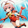 海を泳ぐエビ騎士さんご 2枚目