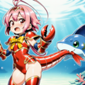 海を泳ぐエビ騎士さんご 3枚目