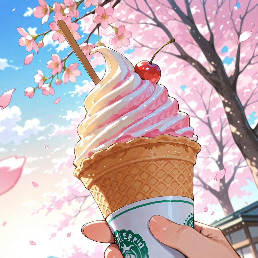 サクランボソフトクリーム | の人気AIイラスト・グラビア
