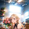 屈んでいるマリーネさん 2枚目