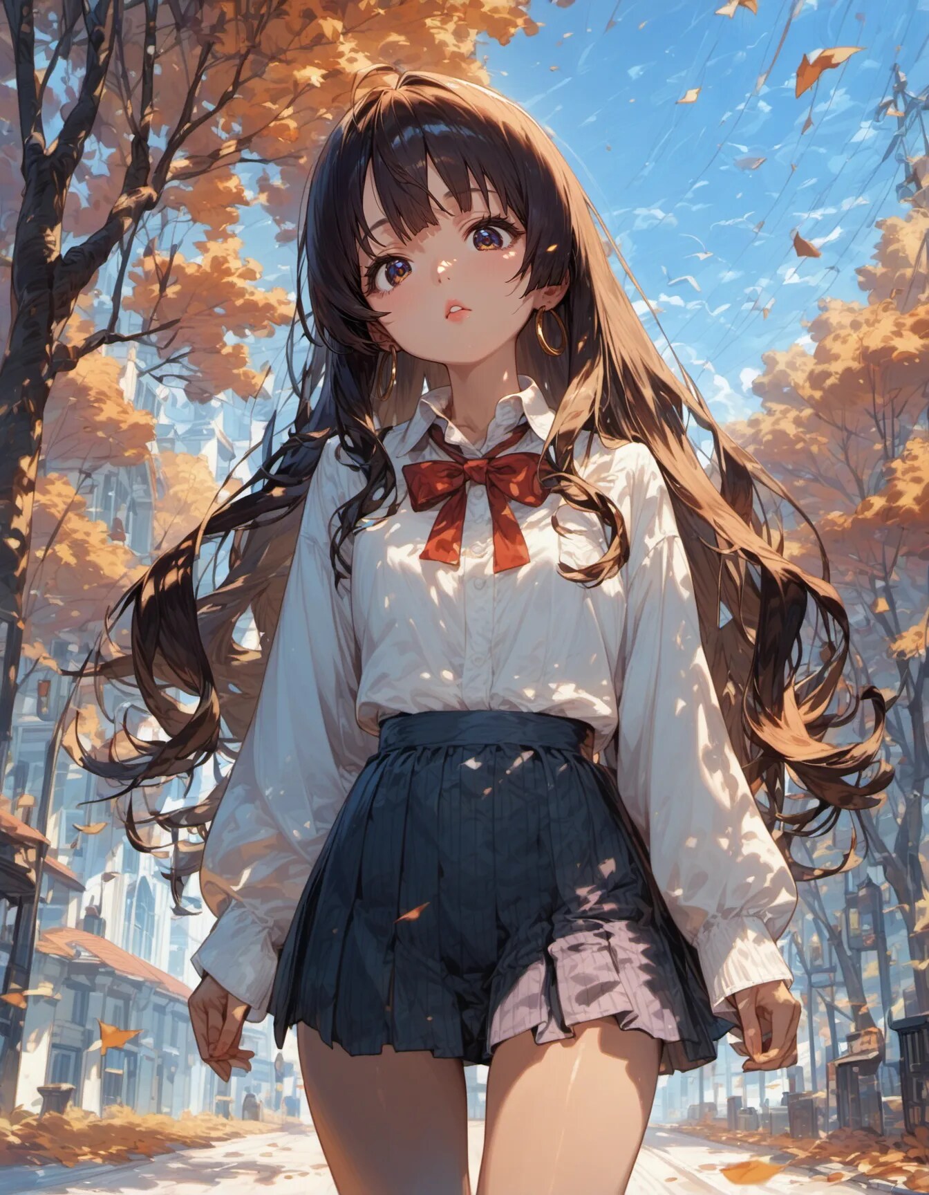 Autumn Walk in Scarlet | の人気AIイラスト・グラビア