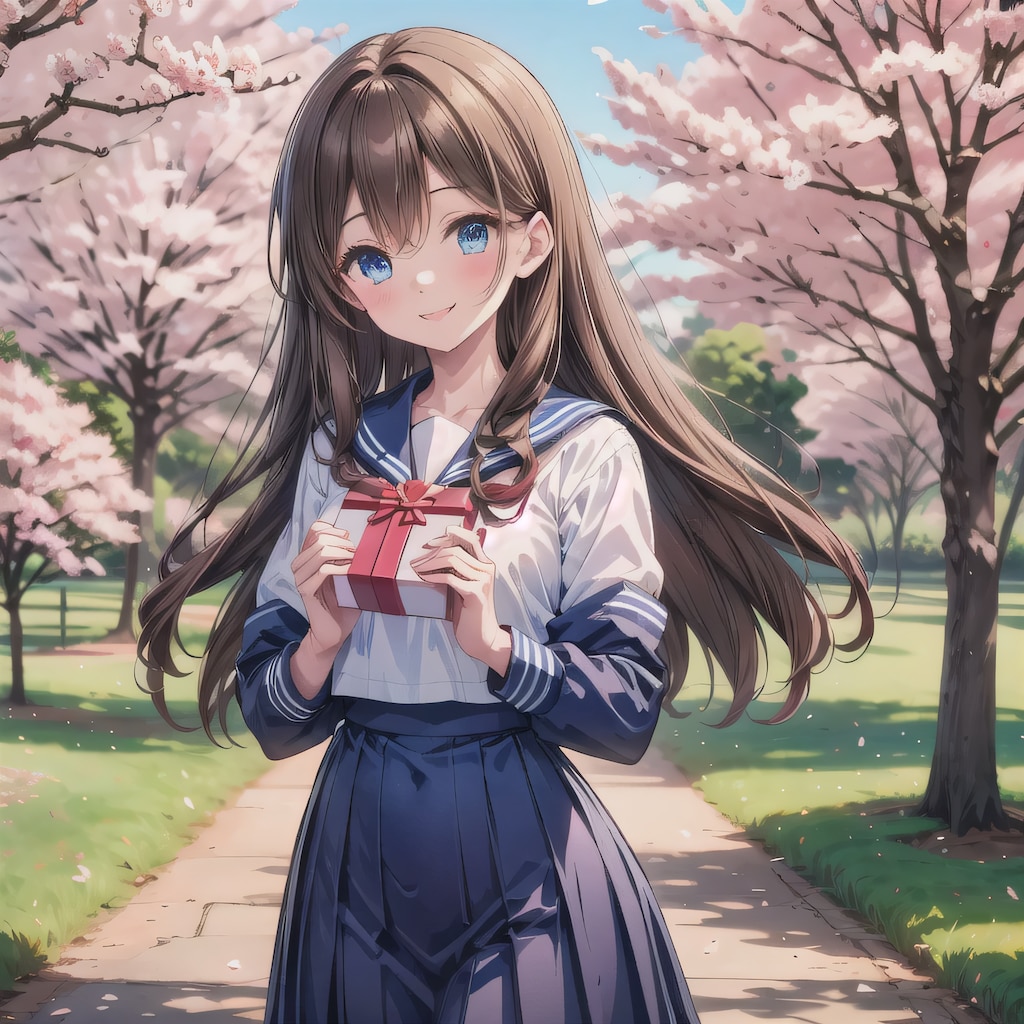 黒髪ロングでセーラー服の少女５０