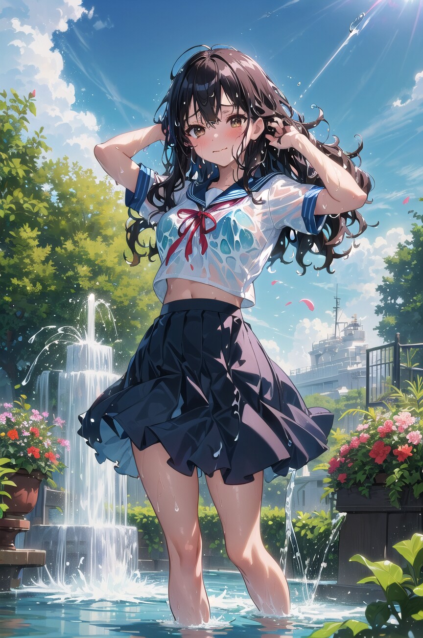 あわわ、濡れちゃった