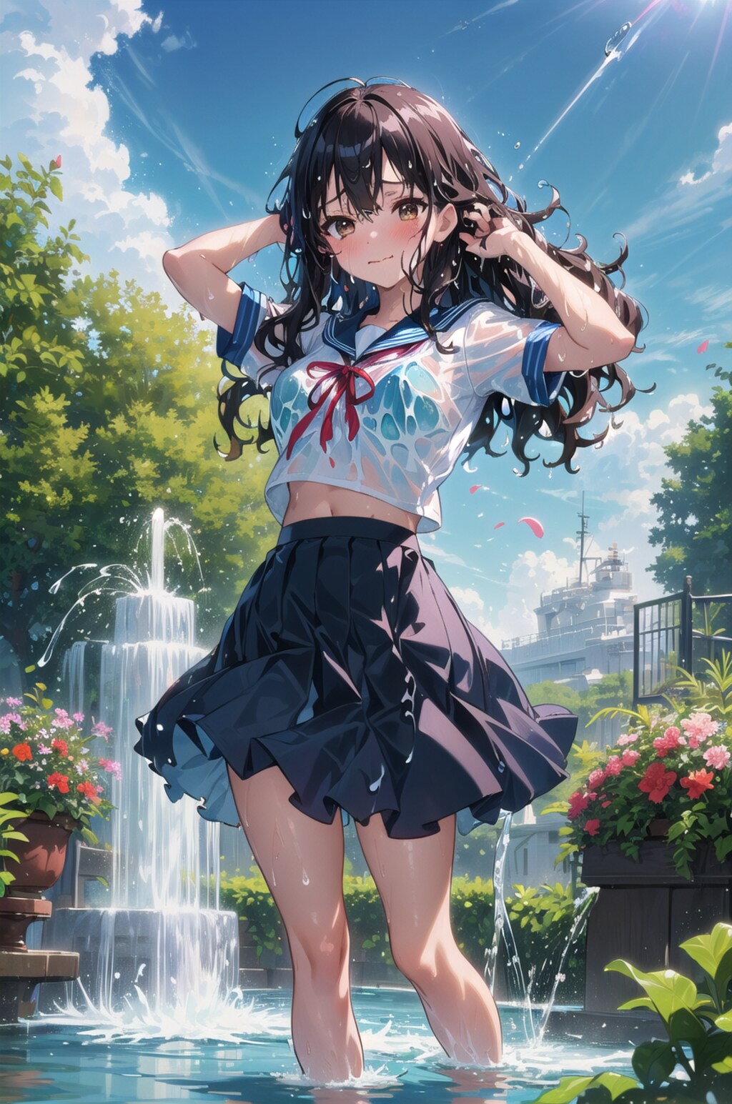 あわわ、濡れちゃった