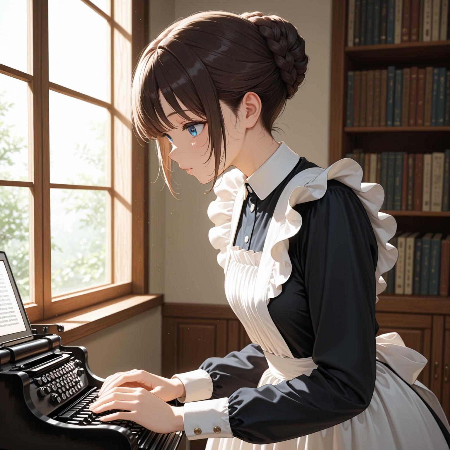 タイピングメイド | の人気AIイラスト・グラビア