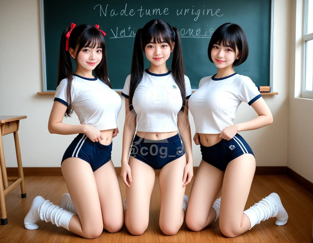 sexyBLUE48のブルマで集合写真