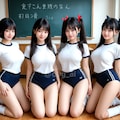 sexyBLUE48のブルマで集合写真 3枚目