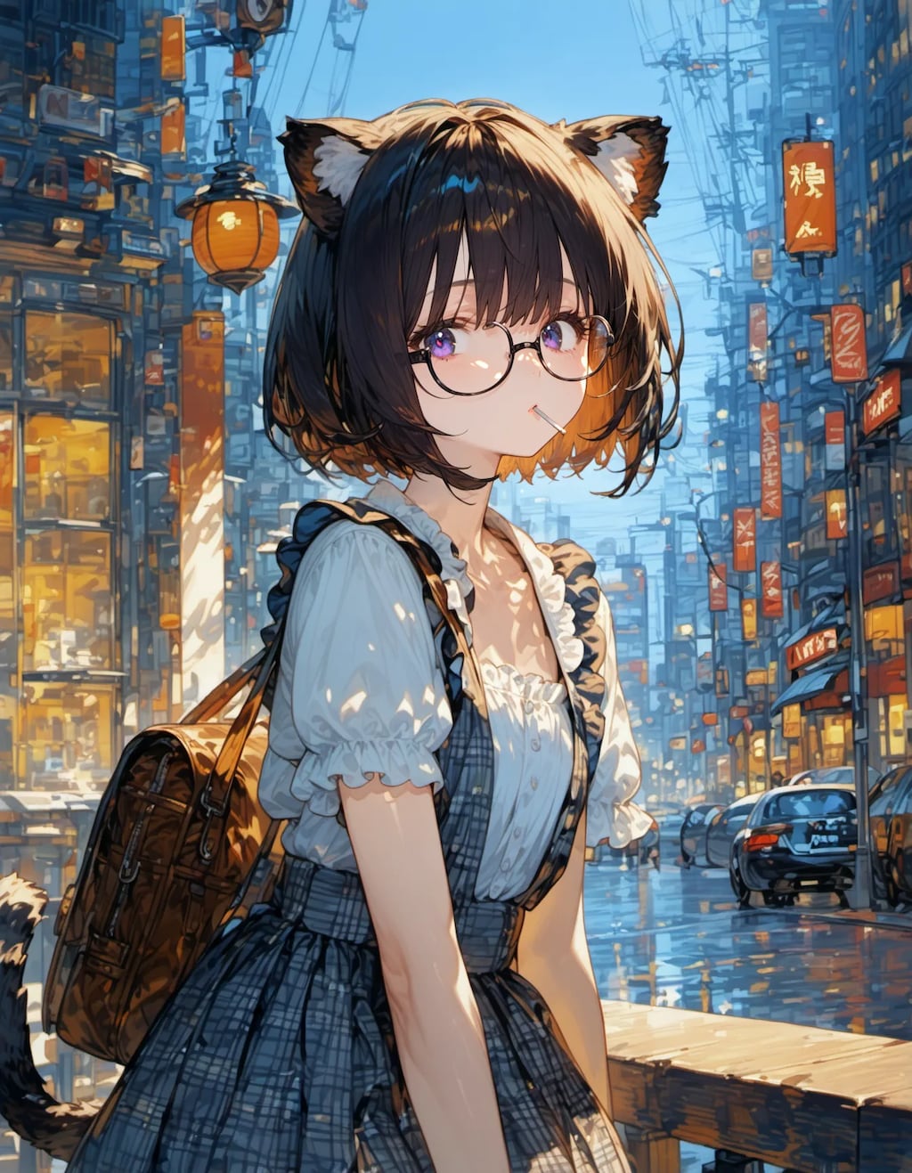 Urban Cat-Girl's Stroll