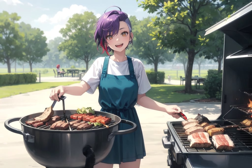 よーし焼けた、おごりだからしっかり食べろよ