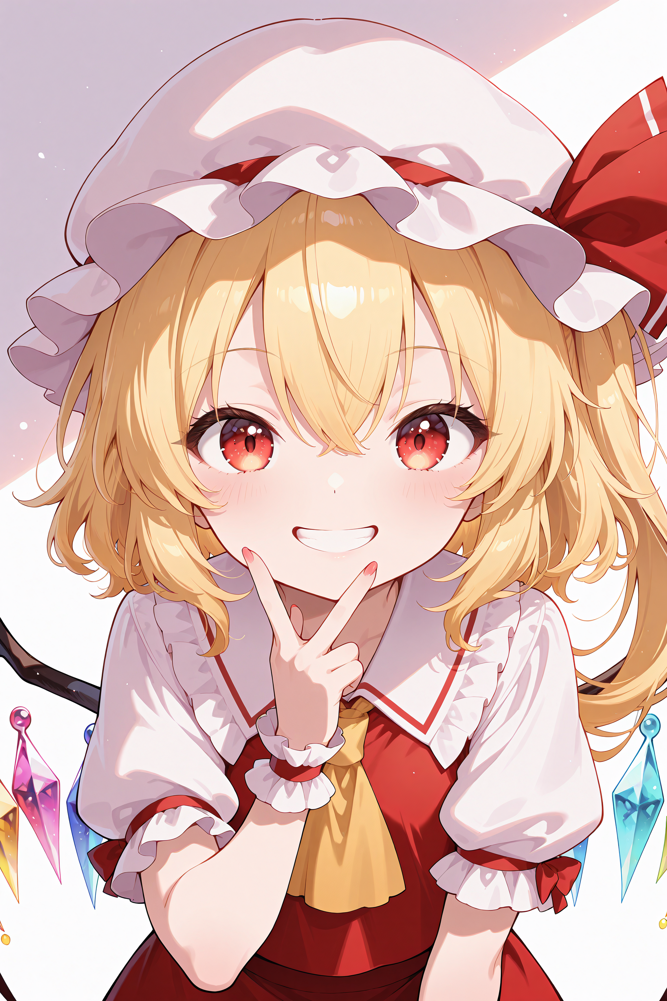 笑顔でひらめく逆ピース | の人気AIイラスト・グラビア