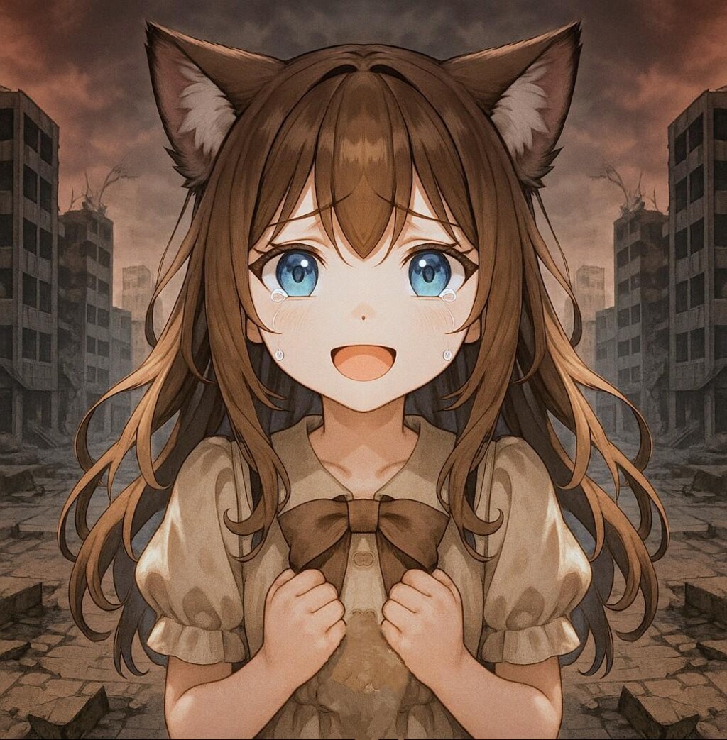 絶望と希望の小さな女の子