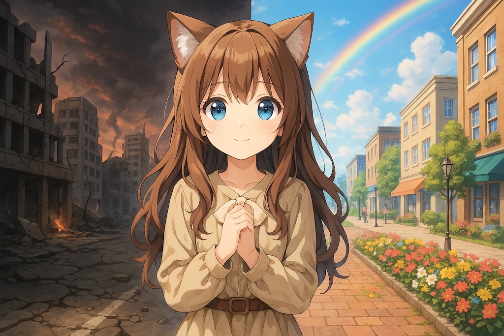 絶望と希望の小さな女の子