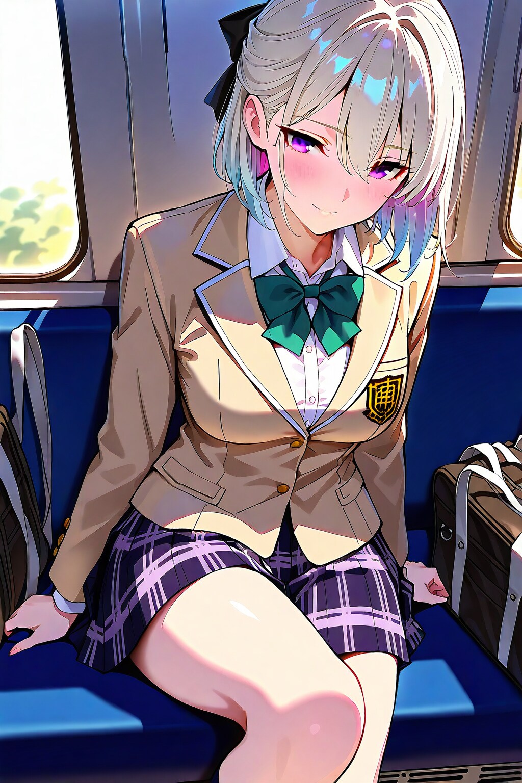 (849HQ)銀髪ちゃん制服