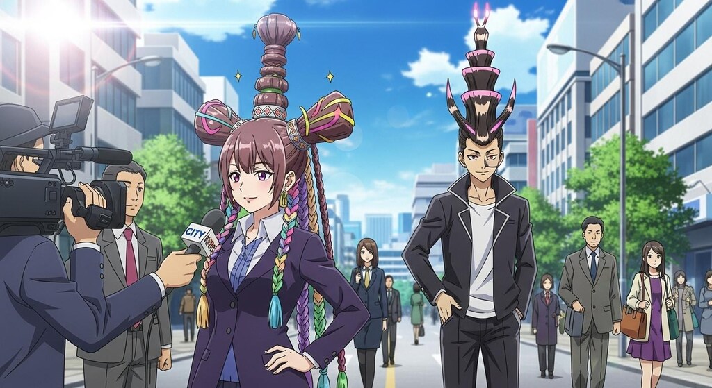 髪型がもっとすごい人が来た